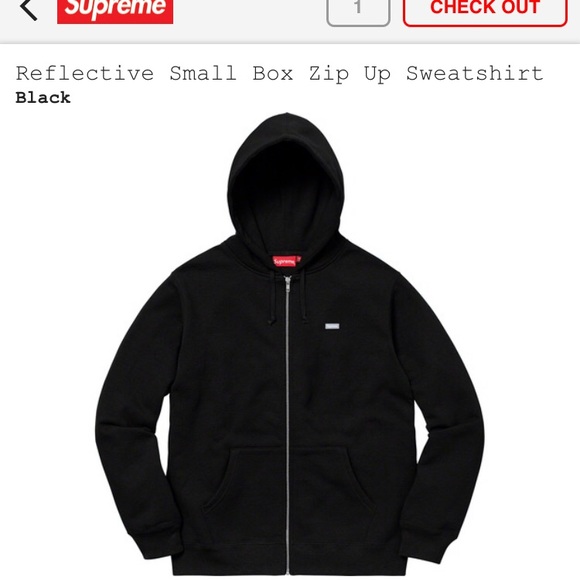Supreme Other - Supreme Reflective Small Box Zip Up Sweatshirt
